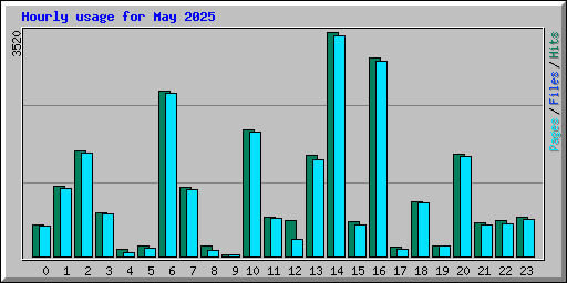 Hourly usage for May 2025