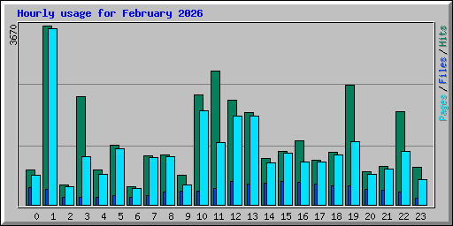 Hourly usage for February 2026